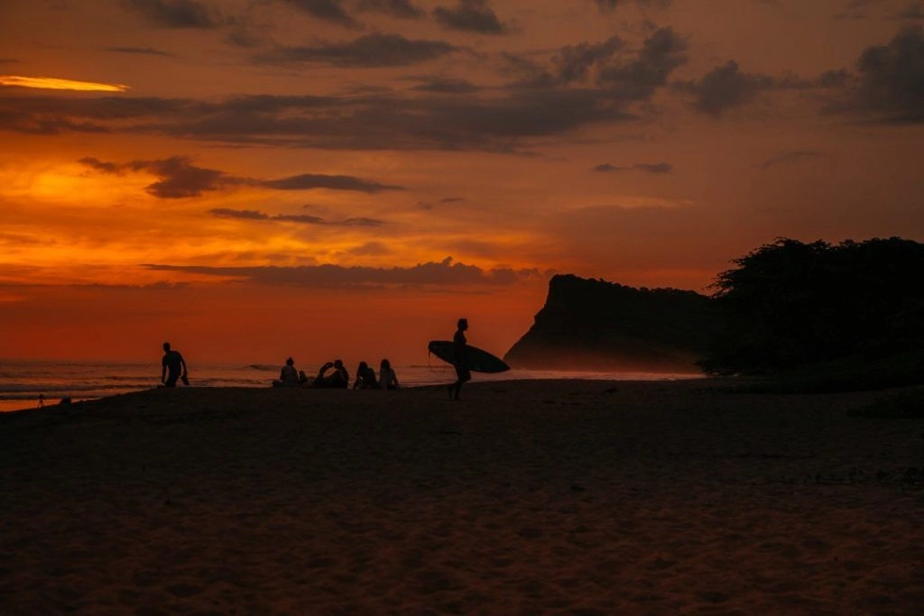 Orange sunset in Nicaragua