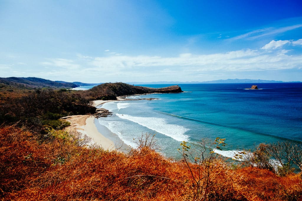Landscape view over Playa Maderas NNicaragua