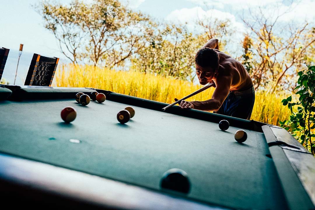 A man playing snooker in Nicaragua Rapturecamps