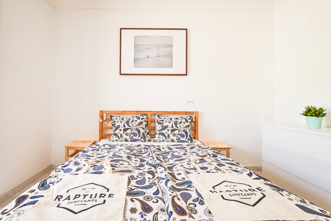 A bed at apartment ad double in rapturecamps ericeira