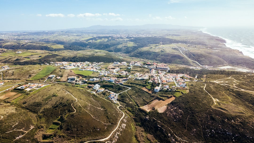 Aerial view from ericeira country side