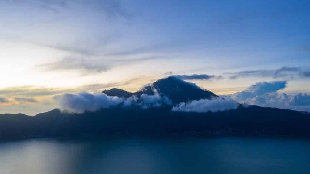 Mount Batur on the island of Bali