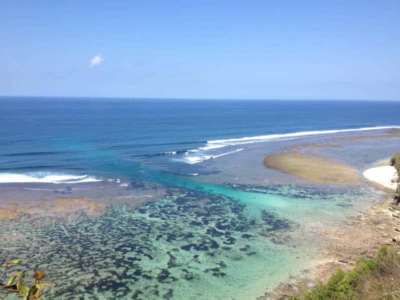 Reef break near our surf camp in Bali