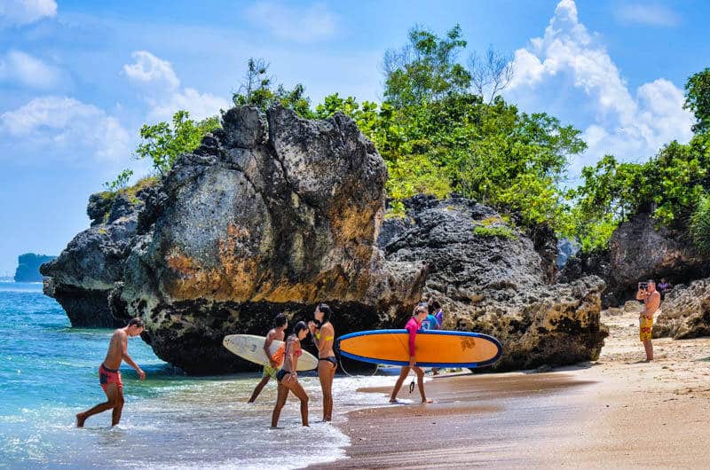 Learn to surf in Bali at Padang Padang