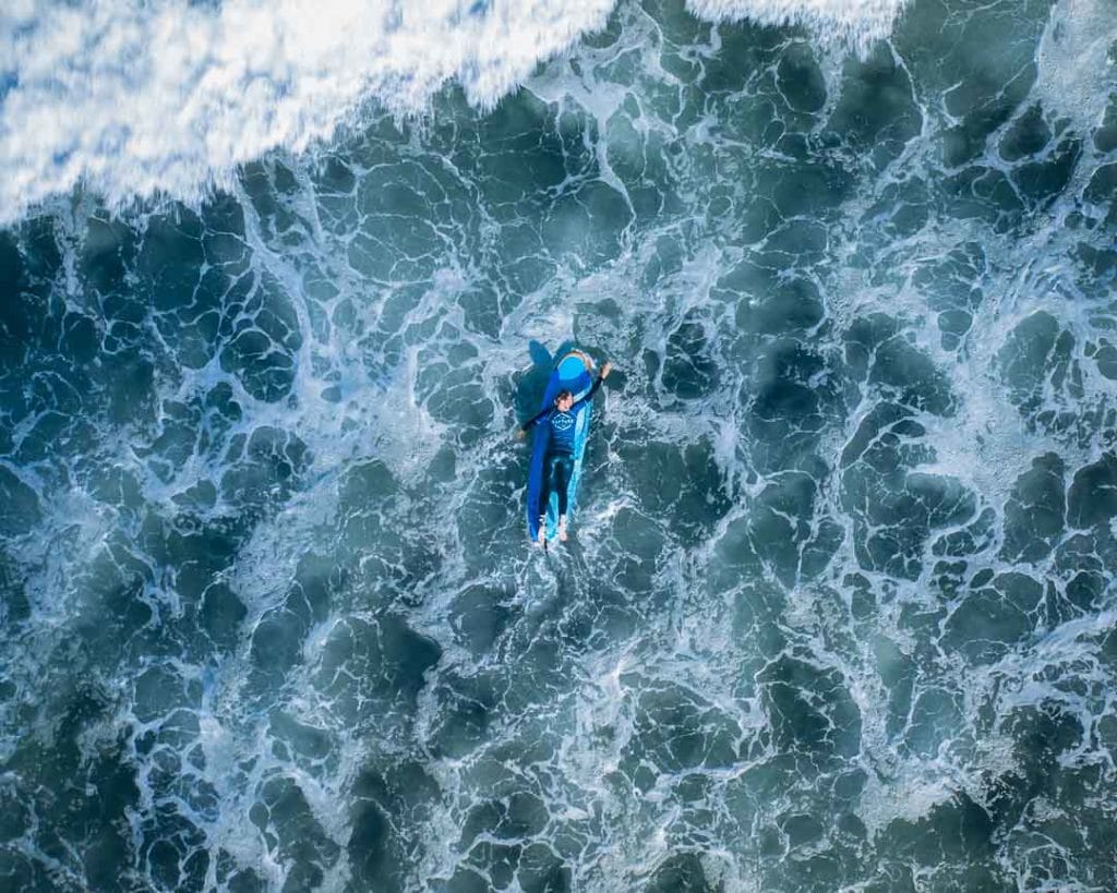 Rapturecamps Ericeira Sao Lourenco surfer in ocean