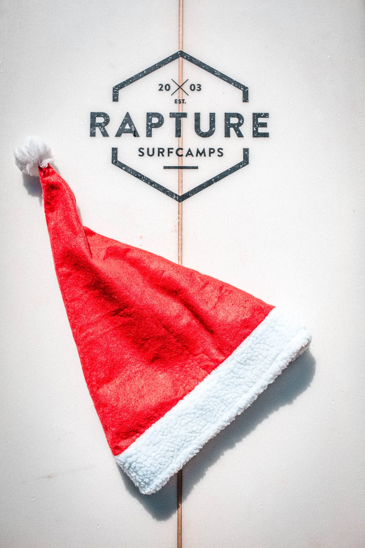 Santa's hat with Rapturecamps Logo