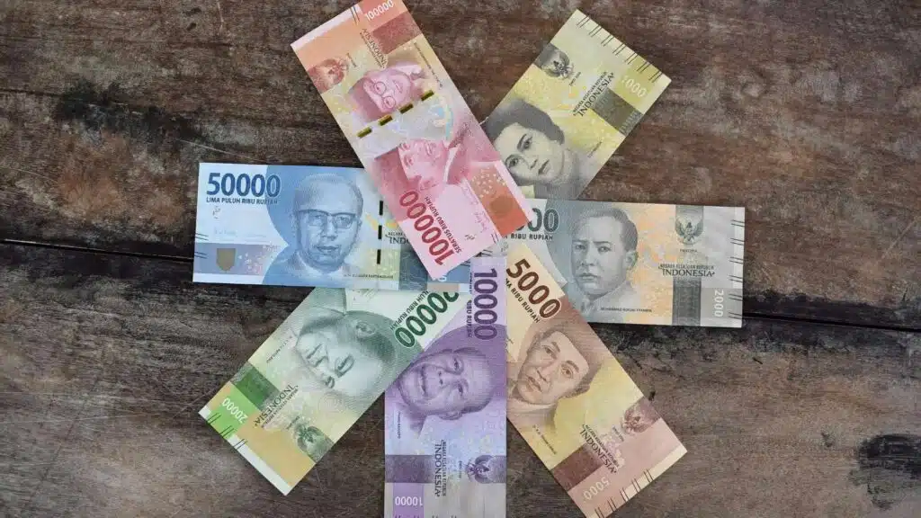 An image of Indonesian rupiah which is the currency used in Bali